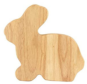 APOLLO THE HOUSEWARES BRAND Light Wood Rabbit Shaped Chopping and Food Preparation Board - Size 24cm x 20cm