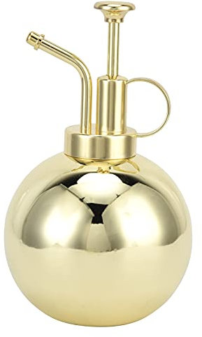 Pflanzen Nebel Sprüher, 500ML/16,9 oz Edelstahl-Sprühflasche mit Top Pump Flower Hand Mister Gießkanne für Fensterbank Zimmer Pflanzen… (Gold)