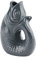 Gift Company Vase Monsieur Carafon XS, Dekovase in Fisch-Form, Steingut, Grau, 13 cm, 1087402004