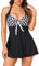 OAMENXI Swimming Costume for Women Plus Size Ladies Swimsuit One Piece Swim Dress Tummy Control Swimwear with Boyshort (XXL, Aplokadot)