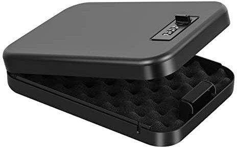 Generic Auto Waffentresor FüR Pistolen, Pistolentresor Mit Zahlenschloss FüR Nachttisch, Tragbarer Reise Pistolentresor FüR Auto Heim LKW