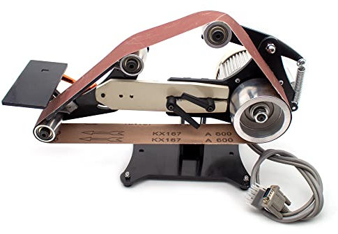 Toplionace Levigatrice a Nastro 915x50mm, Affilacoltelli Elettrico con Servomotore Brushless da 750W Levigatrice per Lucidatura Regolabile, uso Verticale e Orizzontale