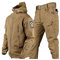 Hommes Tactique Uniformes Militaire Étanche Armée Combat Costume Ensembles Camouflage Softshell Veste Pantalon Chasse Vêtements,B,L