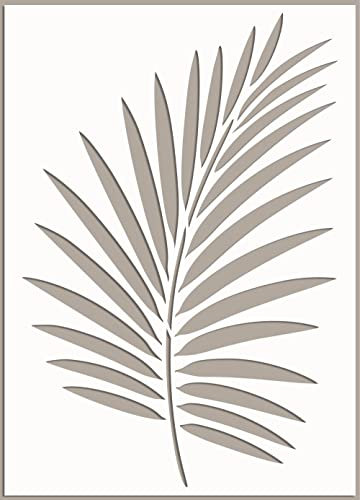 ED Laser Studio Tropical Palm Leaf Large Walls Stencils Paint Furniture Canvas Fabric Wood Patio Floor Home Decor Garden Concrete Crafts Art - Reusable Template FL154