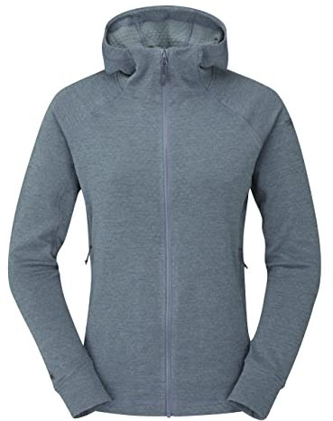 Rab Women's Nexus Hoody - Full-Zip Lightweight Fleece Jacket for Hiking, Trekking, & Climbing - Orion Blue - Medium
