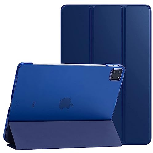 PROTech Custodia intelligente per iPad Pro 11 pollici, modello 2022/2021/2020-18, custodia sottile con supporto posteriore rigido Smart Cover con accensione/spegnimento automatico (blu)