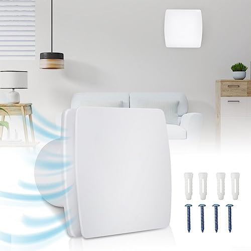 SPORTARC Home Bathroom Ventilation Fan, Bathroom Exhaust Fan, Smart Dehumidification Exhaust Fan, Inline Extractor Fan with Timer Silent, 4” Fan