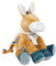 Nattou Aktiv-Kuscheltier aus Polyester, Kuscheltier-Esel Leo mit Rassel, Spiegel und mehr, Ca. 45 cm, Felix und Leo, Beige