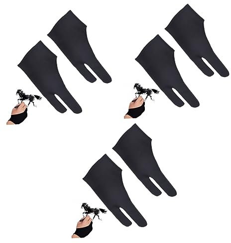 EXCEART 6 Stk Handschuhe Zeichenhandschuh Für Tablet Ziehhandschuh Rechte Hand Künstlerhandschuh Für Zeichentablett Handschuh Zum Zeichnen Mit Fingern Gewidmet Digitales Tablet