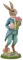 H.Bauer jun. große Deko Hasen Figur Kunststein 41.2 cm - stehender Osterdeko Hasen Mann bunt gegleidet mit Blumenstrauß - XXL Polyresin Osterhasen Frühjahresdeko zum hinstellen