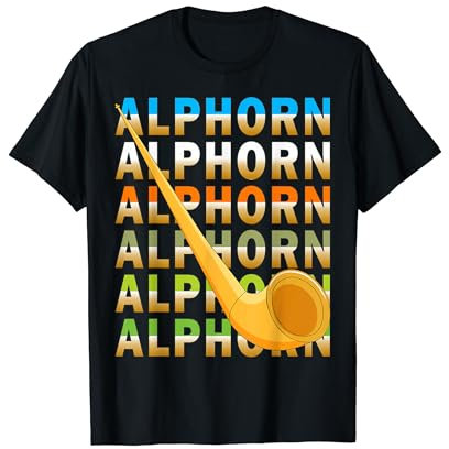 ALPHORN Klassik Musik Musiker Alphornbläser T-Shirt