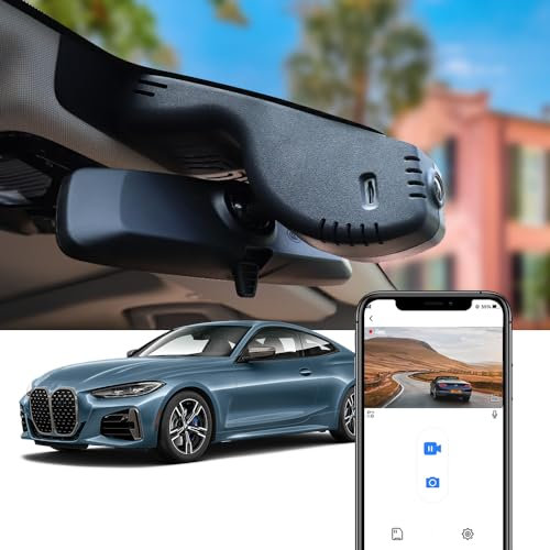 Fitcamx Dashcam 4K Kompatibel mit BMW 4 Series M4 M440i G22 G23 G26 G82 G83 2020-2024 (HD2-6808), OEM Autokamera 2160P Video WiFi, G-Sensor, Loop-Aufnahme, WDR Dasch-cam Auto, Plug & Play, 64GB Karte