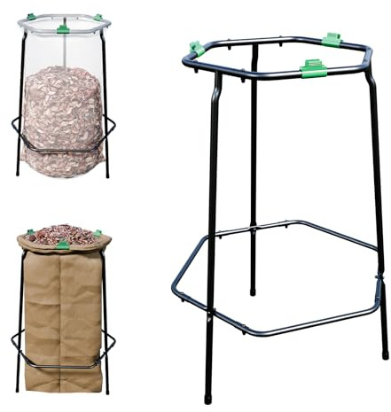 Nomanak Müllsackständer – für Laub- und Rasentütenhalter für 33–50 Gallonen Kunststoff & 30 Gallonen Papiertüten, Gartenarbeit, Partys