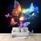 Leuchtender Schmetterling Art Fototapete Malerei Mehrfarbig Tapete Fototapeten Vlies Tapeten, Vliestapete Wandtapete Moderne Wand Schlafzimmer Wohnzimmer Wand tapete 400x280 cm