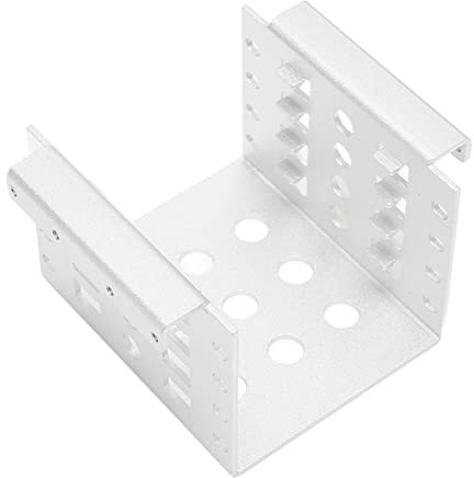 2.5in HDD Mounting Rack Aluminium Alloy Hollow Design High Hardness 2.5in Hard Drive Cage for 2.5in IDE HDD SSD (Not Inclube Hard Disk) (Silver)