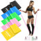 5 Stücke Fitnessbänder, 1.5M Widerstandsbände Gymnastikband in 5 Stärke Resistance Bands Fitnessband mit Übungsanleitung für Pilates Yoga Männer Frauen Sport Home Gym