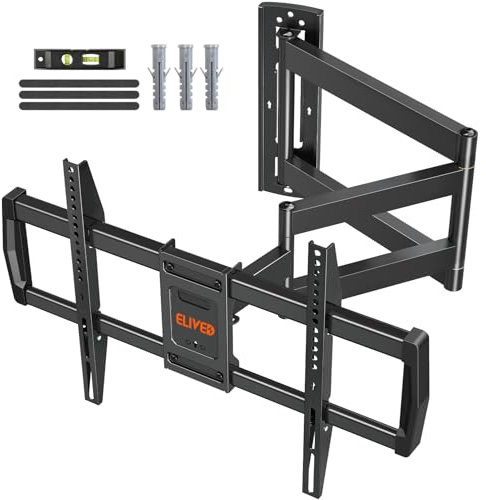 ELIVED 962mm Long Arm TV Wall bracket for Most 42-75 Inch TVs, Long Extension Corner TV Mount, Full Motion Wall Mount Bracket Swivel and Tilt, Holds up to 45KG. Max VESA 600x400mm
