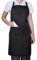 QFGasre Kochschürze Schwarze Schürze Grillschürze Unisex Küchenschürze schürze Baumwolle mit 2 Taschens zum Kochen Grillen Arbeiten Professionelle