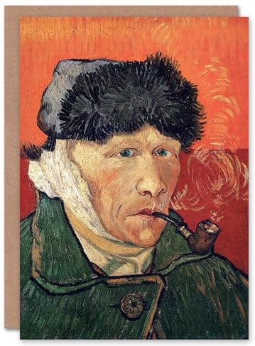 Artery8 Vincent van Gogh Art Card Self Portrait with Bandaged Ear and Pipe