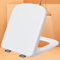 Premium Wc Sitz Eckig Absenkautomatik Toilettendeckel Wc Sitze Klobrille Robust Antibakterieller Stabile klobrille mit Edelstahlscharnieren-Wc Deckel,white-34 * 45cm