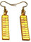 Royal Swan Gold Tone Minimalist Piano/Keyboard/Organ Dangle Earrings, Music Lover Jewellery in a Velvet Gift Bag