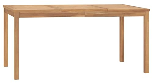 Owoxanthellate Gartentisch Teak 160x80x77 cm ausziehbar wetterfest und langlebig für Garten Terrasse Balkon