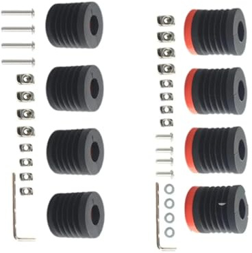 3D Printer Rubber Feet, 4x stampante 3D Sostituisci parti Cuscinetti anti-vibrazione antiurto for 3 V2 P1P,part(With Spacer Column)