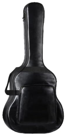 Mikikit Borsa per Chitarra Acustica 41 Pollici Nera, Doppia Spalla | PU e Tessuto Oxford, Protezione Antigraffio, Tasca Esterna Ampia, per Lezioni e Allenamento