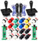 Clásico juego de arcada de bricolaje Parte de Mame USB gabinete 2x Zero Delay codificador USB para juegos de PC + 2x 8 Camino Joystick + 18x Arcade Push Button (incluyendo 1p / 2p teclas de partida)