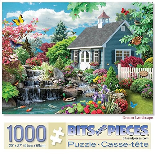 Bits and Pieces - 1000 Piece Jigsaw Puzzle for Adults - Dream Landscape - 1000 pc Spring Scene Jigsaw by Artist Alan Giana