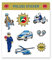 8-tlg. Aufkleber-Set * POLIZEI STICKER * als Mitgebsel oder Geschenk // Bilder Kinder Kindergeburtstag Geburtstag Basteln