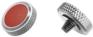 Ares Foto® Ergonomischer Auslöser *Kupfer & Kunstleder* Auslöseknopf Soft Release Button für Fujifilm Leica Canon Nikon Sony Olympus *Silber & BRAUN*