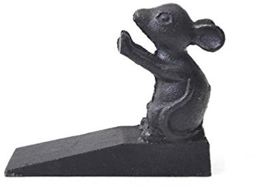TentHome Tiere Türstopper Boden Landhaus Gusseisen Deko Türkeil Rutschfest Türpuffer Schwarz Türhalter Kinder Möbelkeile (Häschen/Kaninchen)