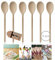 Set di 6 cucchiai in legno di faggio da 250 mm, ideali per cuocere, decorare, incisioni, cucchiai, marionette, ecc.