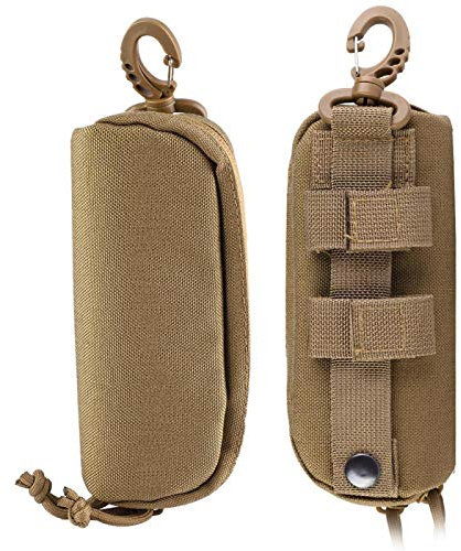 Bnineteenteam Brille Tasche, Outdoor tragbarer schocksicherer Gläsern Hülle Schutzbox Sonnenbrille Militärtasche(Khaki)