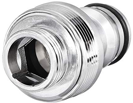 sourcing map Gartenschlauch Schnellverbindung Vernickelt Wasserschlauch Beschlag Anschlüsse Adapter M16 Außengewinde