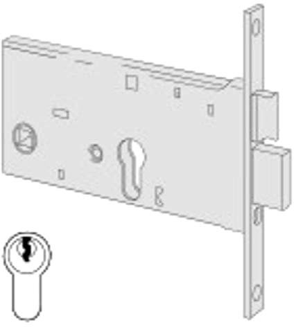 Cisa 48285 44360-90-0 Serrure à encastrer Cylindre usiné F16