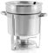 Mahlzeit Edelstahl Chafing Dish rund 10 Liter | Warmhaltebehälter Essen, Speisenwärmer, Wärmebehälter, Suppenwärmer, Bain Marie Suppentopf, Chafing Dish für Buffet, Catering, Gastro und Party