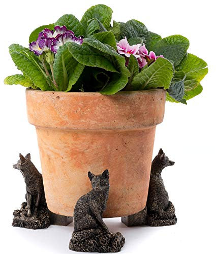 Potty Feet Fox Figures Plant Pot Feet - Planter Support - Handmade Decorative Ornaments - 3pcs