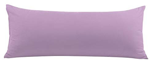 PiccoCasa Kissenbezug langes Kissen Kopfkissenbezug lang mit Reißverschluss aus Mikrofaser Serie 1800 für Körperkissen Schlafkissen Lavendel 50x140cm