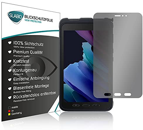 Slabo Blickschutzfolie kompatibel mit Samsung Galaxy Tab Active 3 Sichtschutz Displayschutzfolie View Protection Schwarz Privacy