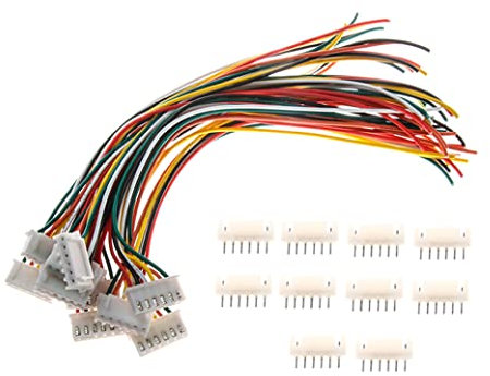 20 Paar JST XH 2,54 mm 6-polige Stecker, 2,54 mm Pitch Buchse und Stecker JST Verbindungsstecker mit 300 mm 26 AWG Kabel