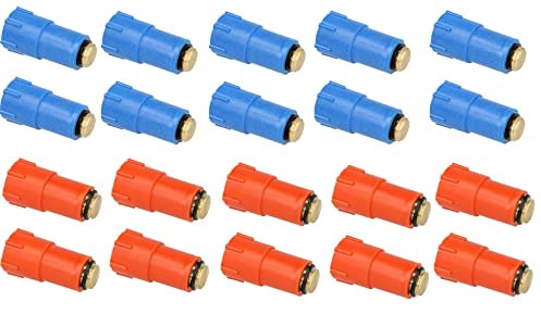 20 stück Baustopfen 1/2 Zoll Messinggewinde Blau/Rot Blindstopfen Messing Abdrückstopfen montage