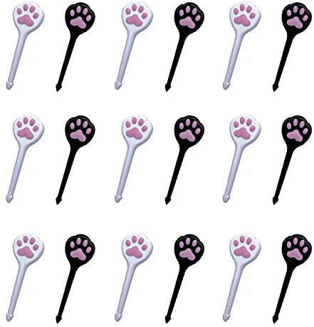 Get Fresh Picks für Kids – 18-teilige Katze-Picks für Kleinkinder für Kinder Kleinkinder Brotdose Dekoration – Animal Bento Deco Kinderzahnstocher – Wiederverwendbare Kinderzahnstocher