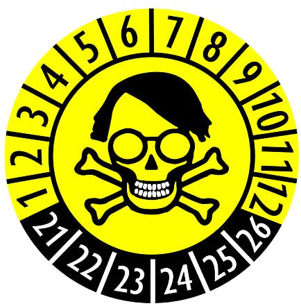 sticker-dealer Fun Aufkleber Lauterbachs Impf-Plakette 10 Stück