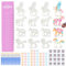 BONNYCO Unicorno Bambina Regalo Gadget Compleanno Bambini, Set Pittura Bambini 16 Pezzi Regalini Fine Festa Compleanno, Regalino Fine Festa Dopo Invitati | Kit Lavoretti Gadget Unicorno Giocattolo