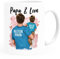 SpecialMe® Kaffee-Tasse Papa mit Namen Vater Sohn Tochter personalisierte Geschenke für Papa zum Vatertag Geburtstag weiß standard