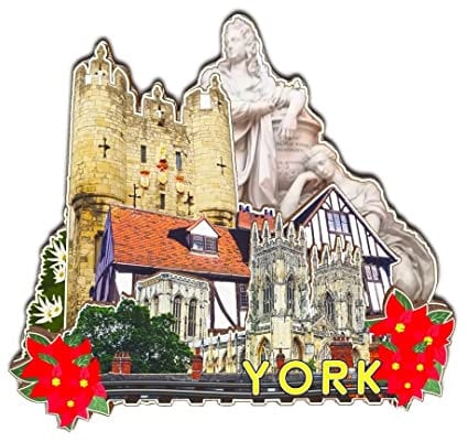York UK Fridge Magnet 3D Classic Wooden Refrigerator Magnets Landmark Handmade Craft Travel Souvenir Gift Collection Decoration -782