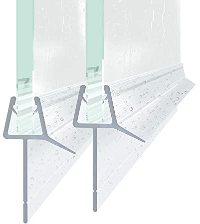 2 Stück Duschdichtung Ersatzdichtung 100cm Für glasdicke 5-8mm Duschtür Einstellbare Wasserabweiser einstellbare Spritzschutz Bad Dusche