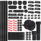 Zocipro 188Pcs Organizador de Cables, 4 Cable Management, 52 Clips de Cable, 10 Bridas, 20 Bridas para Cables de Pared, 2 Rollos y 100 Bridas Rápidas para Cables para El Hogar y La Oficina